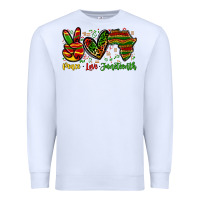 White peace love juneteenth Premium Sweatshirt - Zillion Design Studio