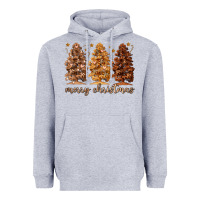 Heather Grey melanin christmas trees Heavyweight Hoodie - MaliasSmallBusiness