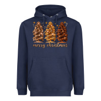 Navy melanin christmas trees Heavyweight Hoodie - MaliasSmallBusiness