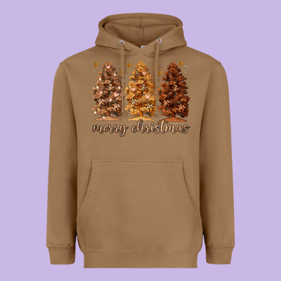 Heavyweight Hoodie melanin christmas trees