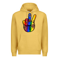 Pride Leopard Peace Hand Premium Hoodie | Teevron