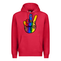 Cardinal pride leopard peace hand Premium Hoodie - JahusDesignShop