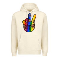 Sandshell pride leopard peace hand Premium Hoodie - JahusDesignShop