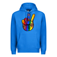 True Royal pride leopard peace hand Premium Hoodie - JahusDesignShop