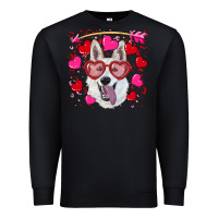 Black valentine's day  white shepherd Premium Sweatshirt - RanaPortraitStore