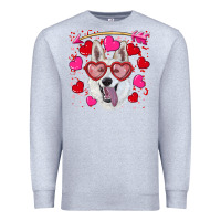 Heather Grey valentine's day  white shepherd Premium Sweatshirt - RanaPortraitStore