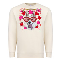 Sandshell valentine's day  white shepherd Premium Sweatshirt - RanaPortraitStore