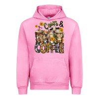 Fuchsia Pink cows and coffee cups Urban Hoodie - Jasminsmagicworld