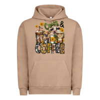 Pigment Burro cows and coffee cups Urban Hoodie - Jasminsmagicworld