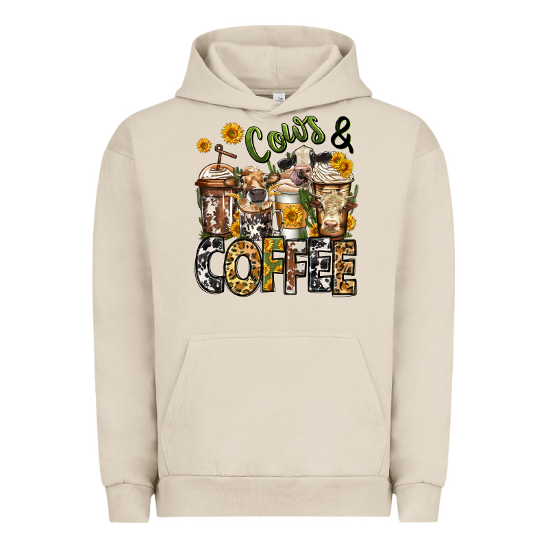 Cows And Coffee Cups Urban Hoodie by Jasminsmagicworld | Teevron