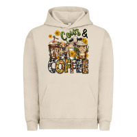 Pigment French Oak cows and coffee cups Urban Hoodie - Jasminsmagicworld
