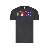 Vintage Black american flag gnomes love Vintage Tee - Artiststas