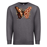 Charcoal Heather melanin  butterfly Premium Sweatshirt - Zillion Design Studio