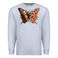 Heather Grey melanin  butterfly Premium Sweatshirt - Zillion Design Studio