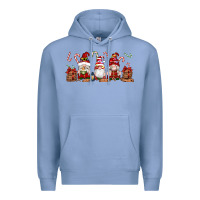 Colony Blue Christmas Gnomes Premium Hoodie - Artiststas
