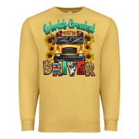 Antique Gold worlds greatest school bus driver Premium Sweatshirt - texasbilliewilder