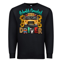 Black worlds greatest school bus driver Premium Sweatshirt - texasbilliewilder