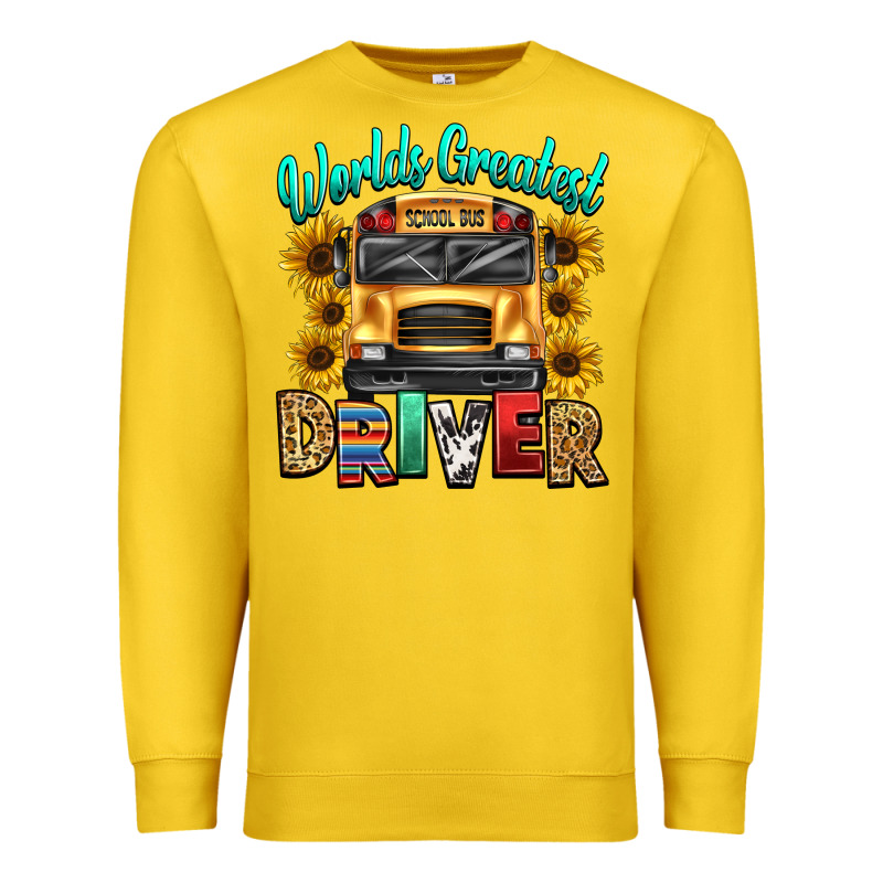 Worlds Greatest School Bus Driver Premium Sweatshirt by texasbilliewilder | Teevron