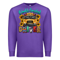 Purple worlds greatest school bus driver Premium Sweatshirt - texasbilliewilder