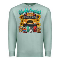 Seafoam worlds greatest school bus driver Premium Sweatshirt - texasbilliewilder