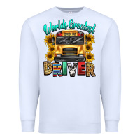 White worlds greatest school bus driver Premium Sweatshirt - texasbilliewilder