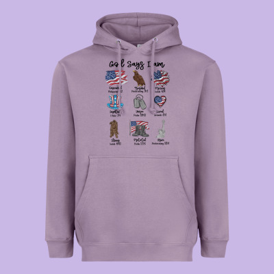 Heavyweight Hoodie god says i am