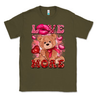 Army Green love more with toy bear Classic Tee - FaDigitalArtStudio