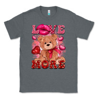 Charcoal Heather love more with toy bear Classic Tee - FaDigitalArtStudio