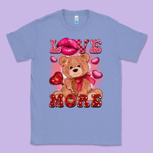 Love More With Toy Bear Classic Tee Designed By Fadigitalartstudio