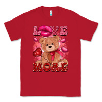Red love more with toy bear Classic Tee - FaDigitalArtStudio