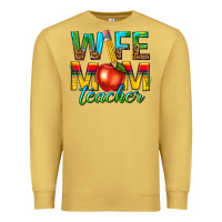 Antique Gold wife mom teacher Premium Sweatshirt - texasbilliewilder