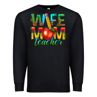 Black wife mom teacher Premium Sweatshirt - texasbilliewilder