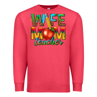Cardinal wife mom teacher Premium Sweatshirt - texasbilliewilder