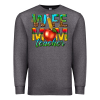 Charcoal Heather wife mom teacher Premium Sweatshirt - texasbilliewilder
