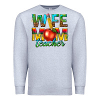 Heather Grey wife mom teacher Premium Sweatshirt - texasbilliewilder