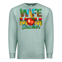 Seafoam wife mom teacher Premium Sweatshirt - texasbilliewilder