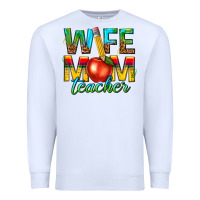 White wife mom teacher Premium Sweatshirt - texasbilliewilder