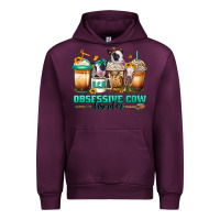 Mauve Wine ocd obsessive cow disorder coffee cups Urban Hoodie - Jasminsmagicworld
