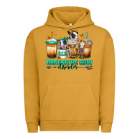 Pigment Peanut Butter ocd obsessive cow disorder coffee cups Urban Hoodie - Jasminsmagicworld