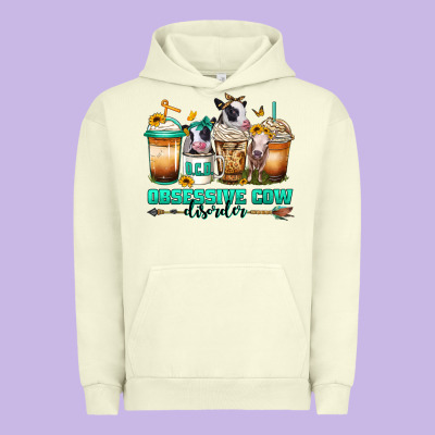 Ocd Obsessive Cow Disorder Coffee Cups Urban Hoodie Designed By Jasminsmagicworld