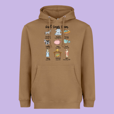 Heavyweight Hoodie god says i am