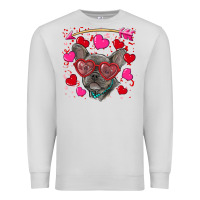 Dove Grey valentine's day french bulldog puppy Premium Sweatshirt - RanaPortraitStore