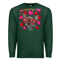 Valentine's Day French Bulldog Puppy Premium Sweatshirt | Teevron