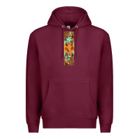 Burgundy autumn squirrel Premium Hoodie - BundleAndBundleShop