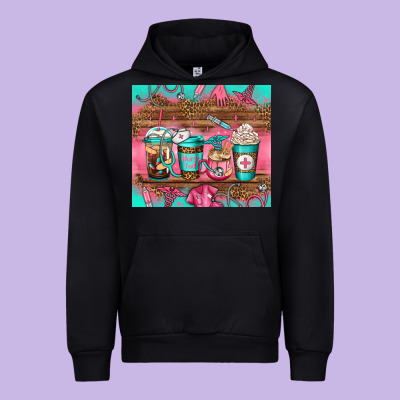 Nurse Fuel Coffee Cups Urban Hoodie Designed By Jasminsmagicworld