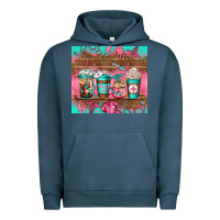 Pigment Midnight Navy nurse fuel coffee cups Urban Hoodie - Jasminsmagicworld