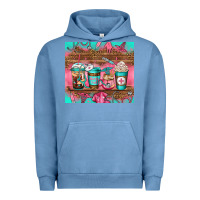 Pigment Pebble Blue nurse fuel coffee cups Urban Hoodie - Jasminsmagicworld