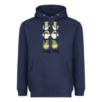 Navy lucky vibes Heavyweight Hoodie - MaliasSmallBusiness