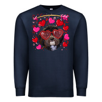 Navy valentine's day havanese dog Premium Sweatshirt - RanaPortraitStore