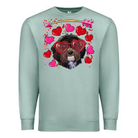 Seafoam valentine's day havanese dog Premium Sweatshirt - RanaPortraitStore